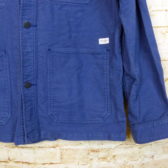 The Hundreds Chore Jacket Mens XL Blue Lens Work Utility Coat Cotton Twill Skate - Picture 7 of 13